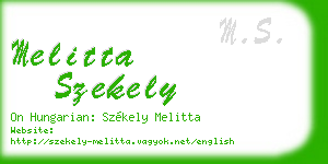 melitta szekely business card